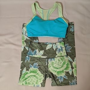 Sports Bra and Leggings Set 💙💚